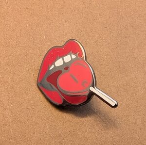 Red Lips Enamel Pin